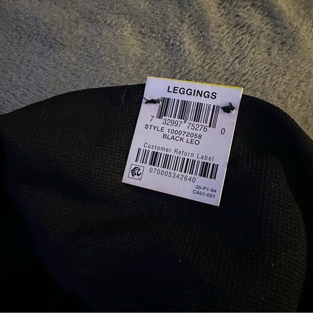 INC International Concepts Black Leopard Print High-Waisted Leggings - Picture 6 of 8